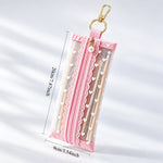 Load image into Gallery viewer, Heart Flocked Nylon Mesh Pencil Pouch N6J263