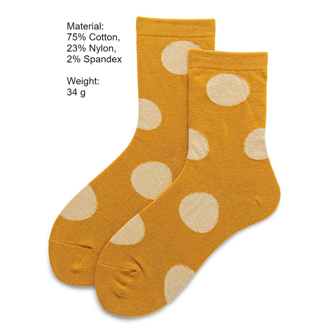 Vintage Large Polka Dot Over-the-Knee Socks Women N6H013