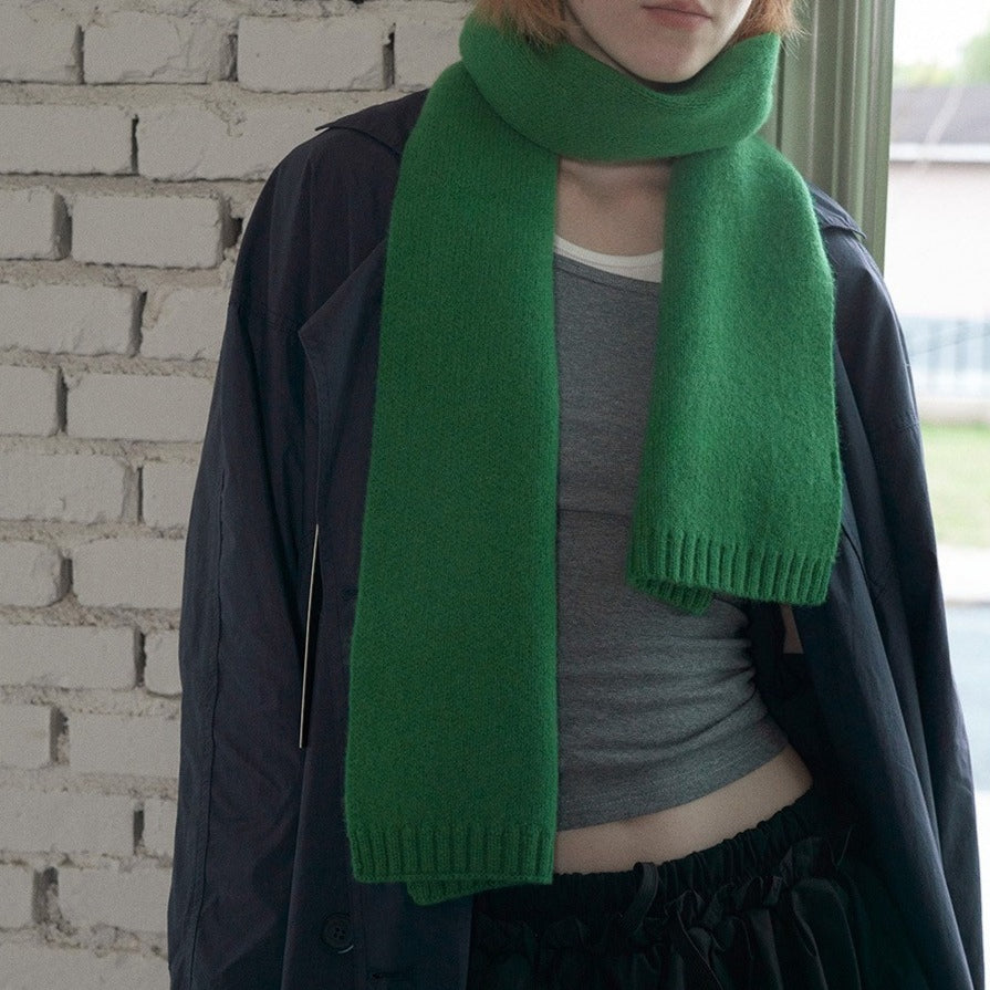 100% Pure Wool Solid Scarf Women Winter Lightweight N6H223