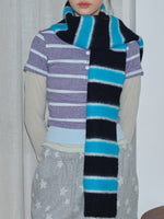 Load image into Gallery viewer, Brushed Stripe Acrylic Blend Scarf  M5A083