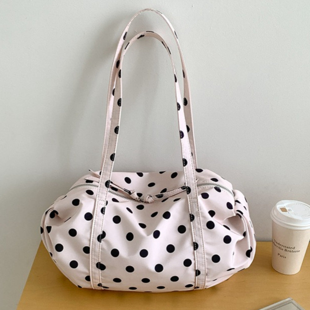 Polka Dot Shoulder Bag Women Pillow Nylon N6F054