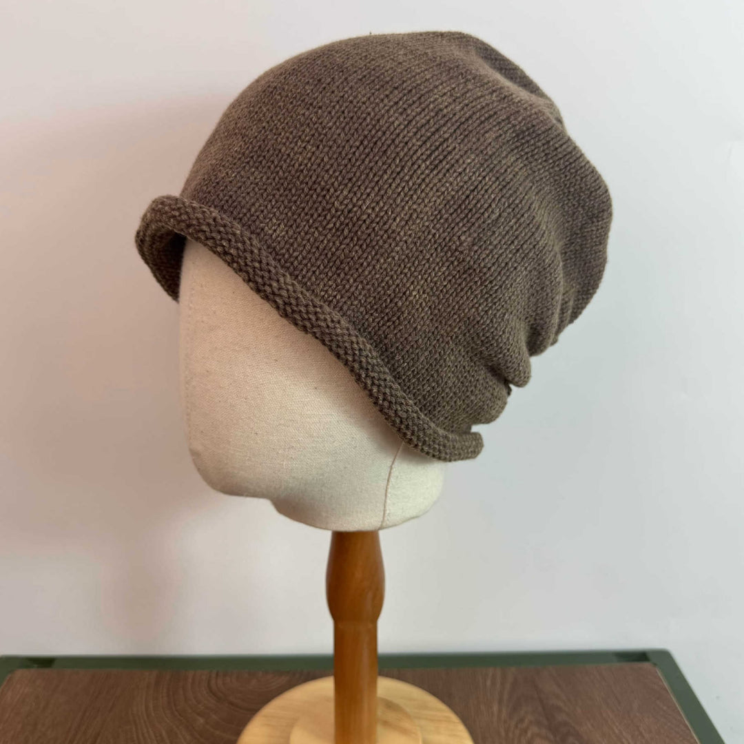 Vintage Washed Knit Earflap Slouchy Beanie Women N6H233