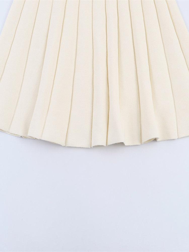 Knit Round Neck Short Sleeve Dress Women N6C270