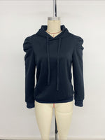 Load image into Gallery viewer, Design Bubble Sleeve Solid Hoodie Pullover Women N6H294