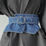 Load image into Gallery viewer, Wide Denim Waist Belt Women Corset Waist  N6H338
