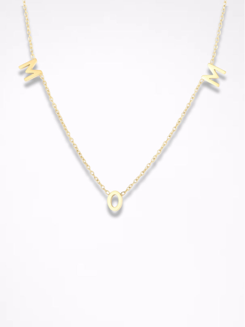 MOM Pendant Titanium Steel Necklace Women N6D539