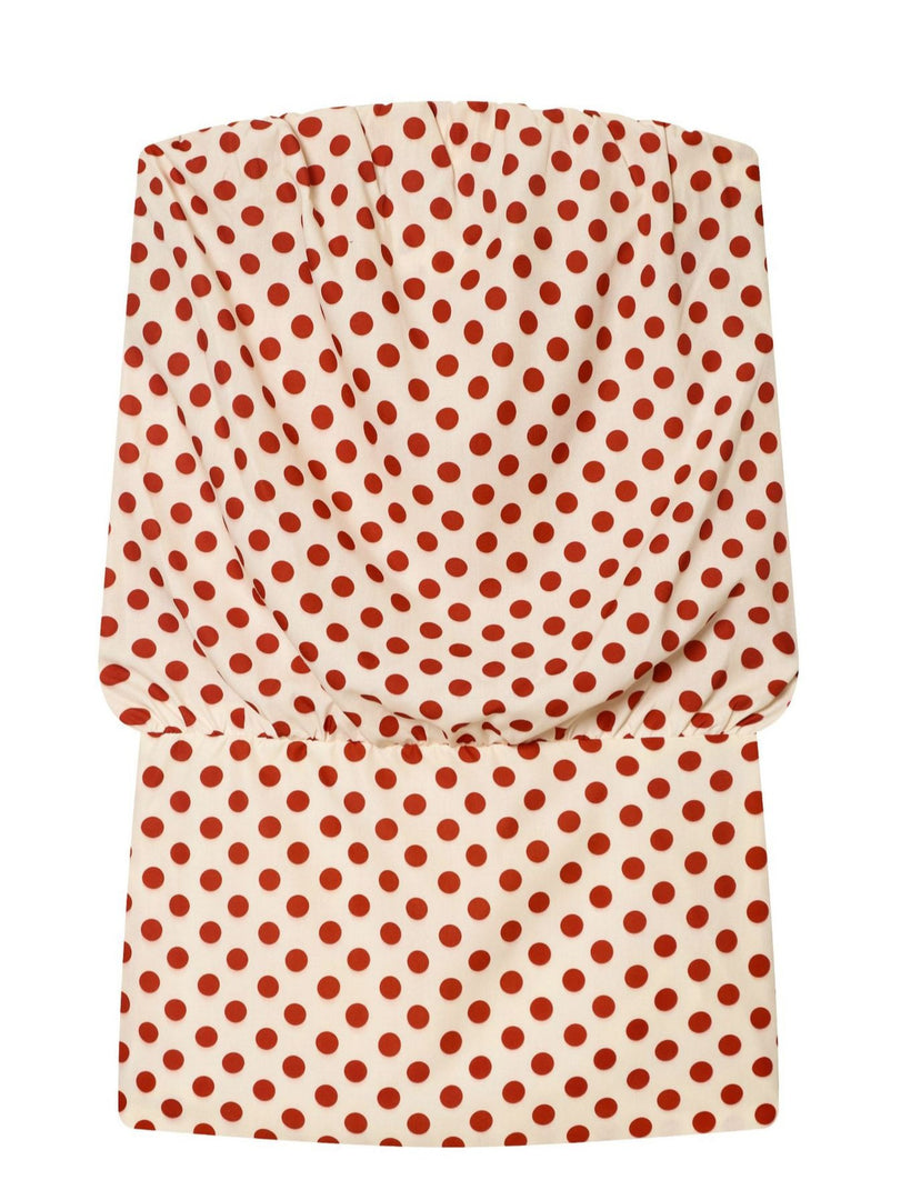 Polka Dot Strapless Mini Dress Women N6E152