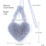 Load image into Gallery viewer, Hand Woven Acrylic Heart Silhouette Top Handle Bag S5P404