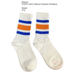 Load image into Gallery viewer, Unisex Terry Stripe Color Block Mid-Calf Stack Socks N6H007
