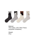 Load image into Gallery viewer, Cartoon Cat Plush Mid-Calf Socks Women Warm N6H002