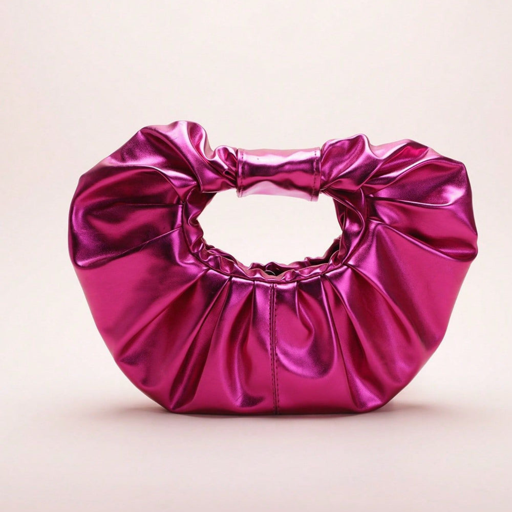 Metallic Cloud Fold Shoulder Bag Women N6E008