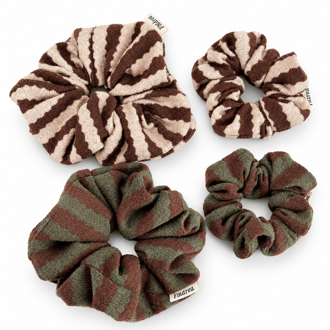 Womens Oversized Striped Scrunchie N6K029
