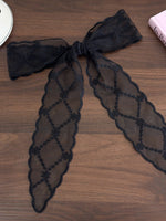 Load image into Gallery viewer, Black Lace Headband Scarf Long 130cm Women N6C009