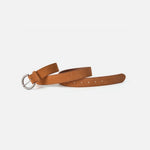 Load image into Gallery viewer, Matte Prong Buckle Genuine Leather Belt Women N6H325