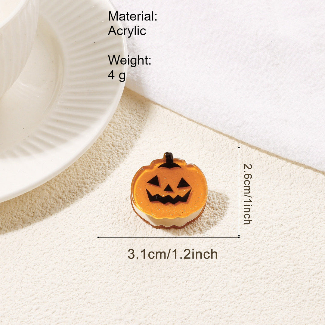 Halloween Pumpkin Bat Ghost Cat Acrylic Claw Clip N6H201