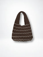 Load image into Gallery viewer, Wave Knit Tote Bag Women N6C054