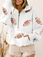 Load image into Gallery viewer, Rugby Sequin Hooded Sweatshirt Women Multiple Colors N5A109
