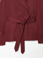 Load image into Gallery viewer, Short Belted Jacket Women Office N6C266