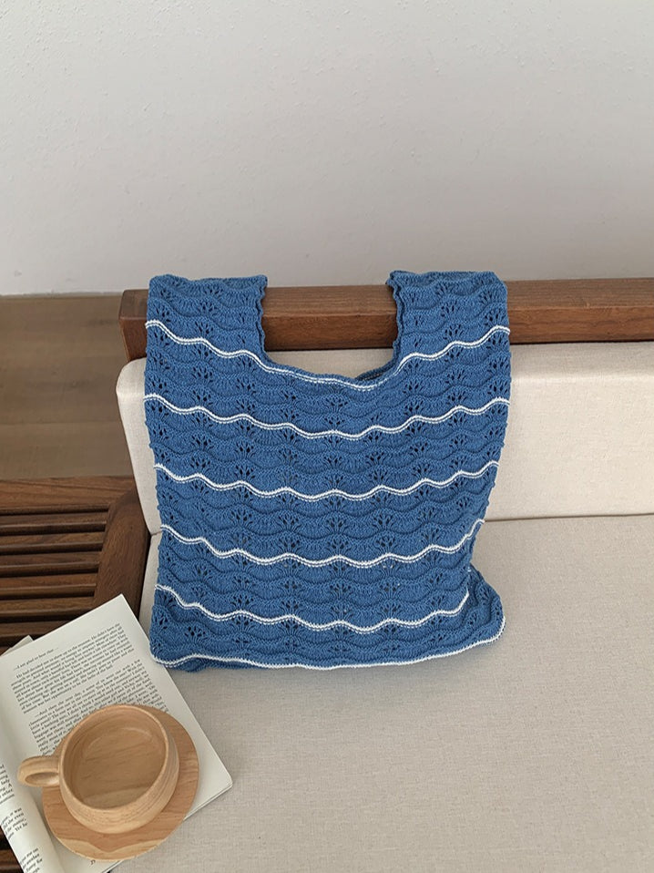 Wave Knit Tote Bag Women N6C054