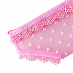 Load image into Gallery viewer, Pink Heart Mesh Triangle Pencil Pouch N6J257