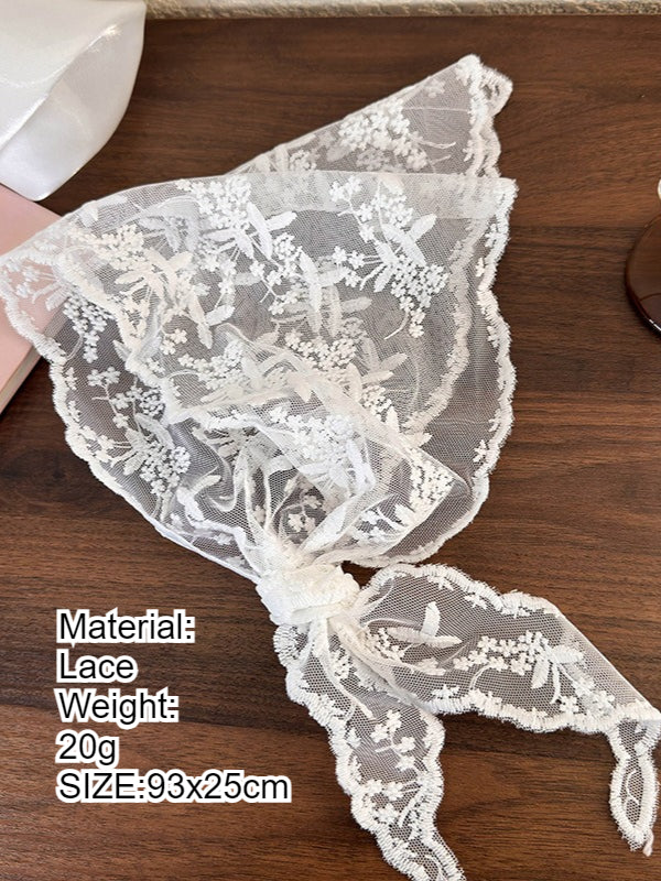 Retro Lace Floral Headscarf Bandana Women N6C004