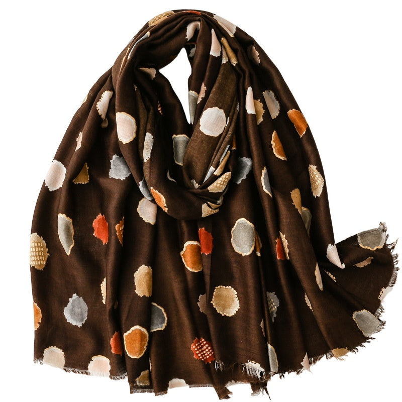 Gilded Polka Dot Satin Weave Wrap  M5A265