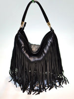 Load image into Gallery viewer, Soft Leather Double-Sided Fringe Tote Bag Women N6C222