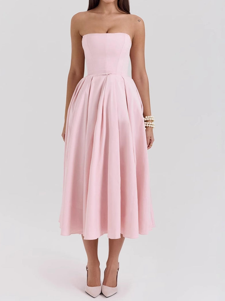 Bonin Bandeau Dress Open Back Bodycon Midi N5Z170