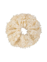 Load image into Gallery viewer, Floral Mesh Scrunchie  White Black  Women N6C014