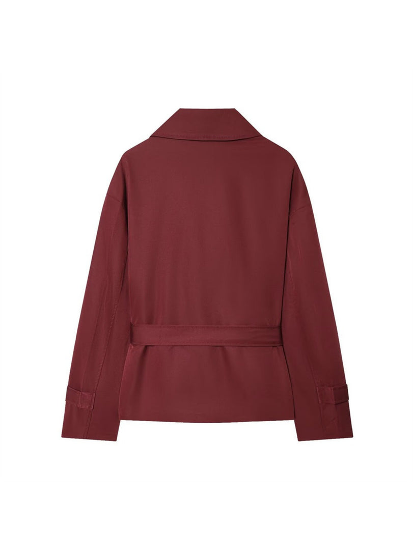 Short Belted Jacket Women Office N6C266