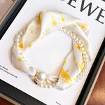 Load image into Gallery viewer, Womens Pearl Magnetic Clasp Slim Scarf N6K256