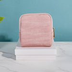 Load image into Gallery viewer, Tassel Zipper Jewelry Pouch Felt Satin Storage Case N6G106