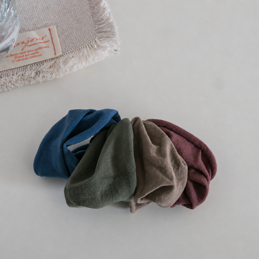 4 Pack Terry Towel Hair Ties High Elasticity Gentle N6F125