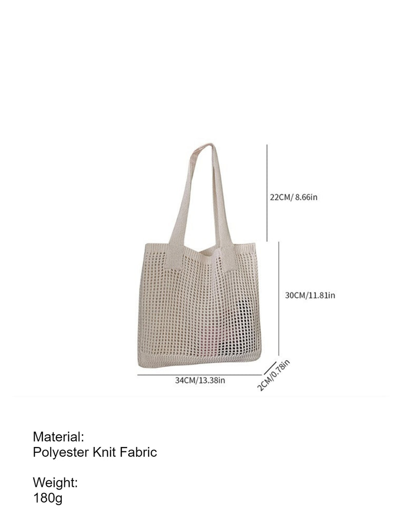 Mesh Crochet Tote Bag Vintage Women N6C060