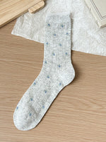 Load image into Gallery viewer, Floral Mesh Mid-Calf Socks Women N6C176