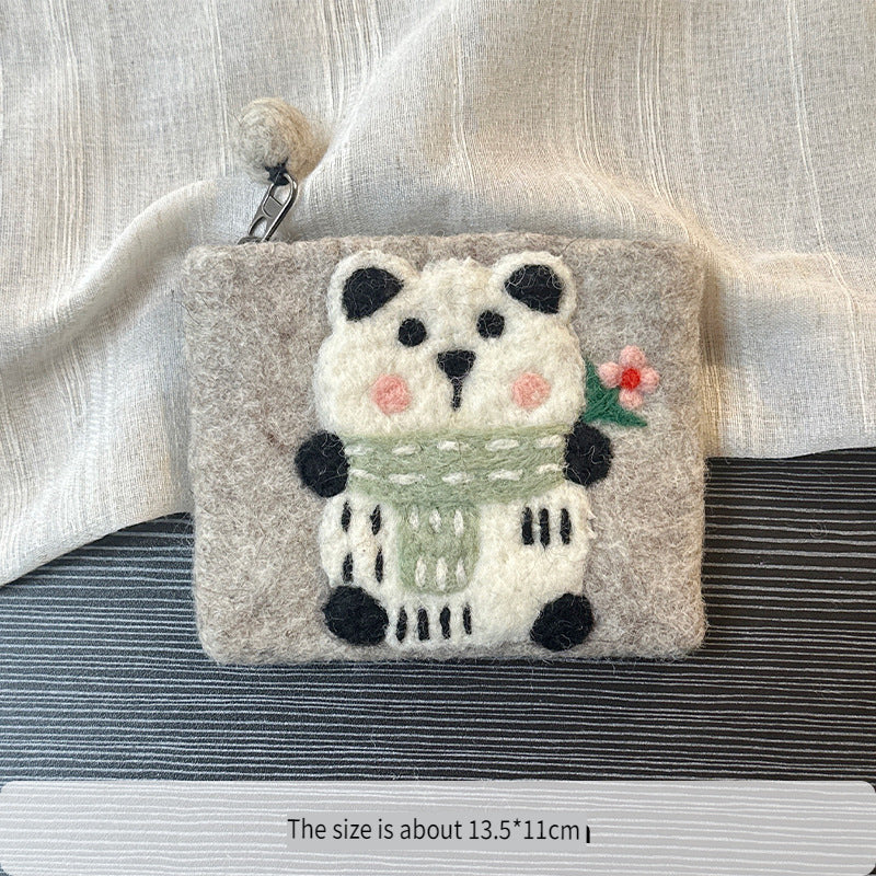 Felt Sheep Card Holder Coin Purse Cute Cartoon N6G006