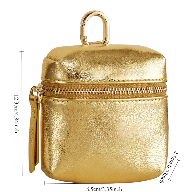 Women's Top-Grain Leather Zip Coin Purse N6J238