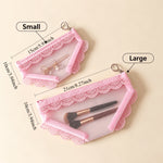 Load image into Gallery viewer, Unisex Pink Mesh Triangle Pencil Pouch N6J255