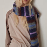 Load image into Gallery viewer, Womens Wool Blend Colorful Striped Knit Scarf N6K239