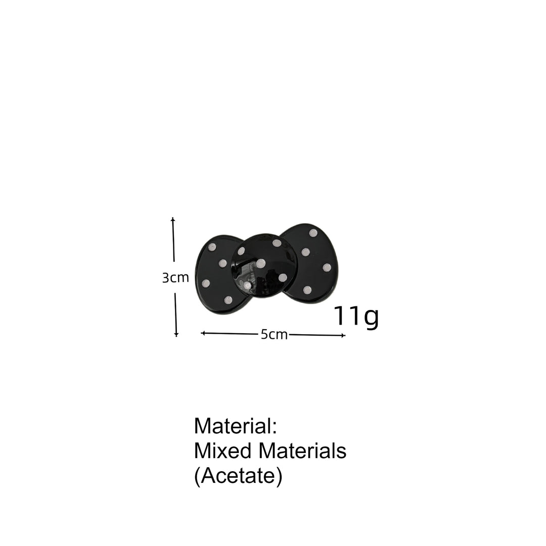 Sweet Polka Dot Hair Clip Acetate Smooth No Snag Snap N6F063