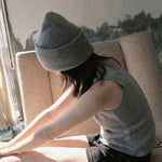 Load image into Gallery viewer, Double Layer Oversized Pure Wool Knit Beanie Women N6H211