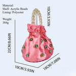 Load image into Gallery viewer, Hand Beaded Acrylic Bucket Bag Drawstring Closure S5P407