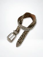 Load image into Gallery viewer, Rhinestone Leopard Print Belt Women N6C179