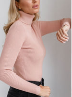 Load image into Gallery viewer, High Neck Knit Base Layer Top Women Slim Fit N6H320