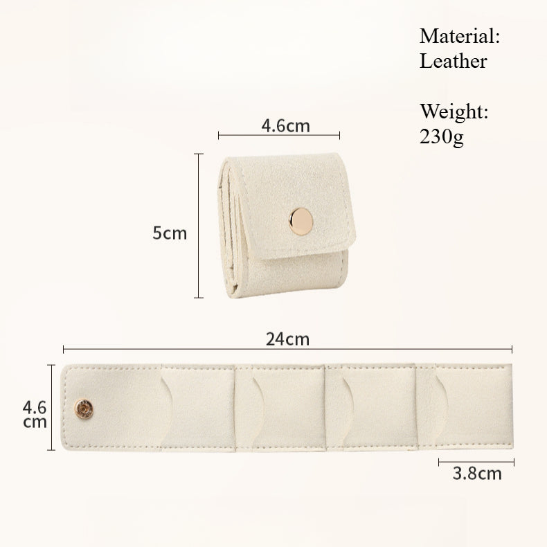Mini Leather Travel Jewelry Pouch Multi Compartment  S5P402