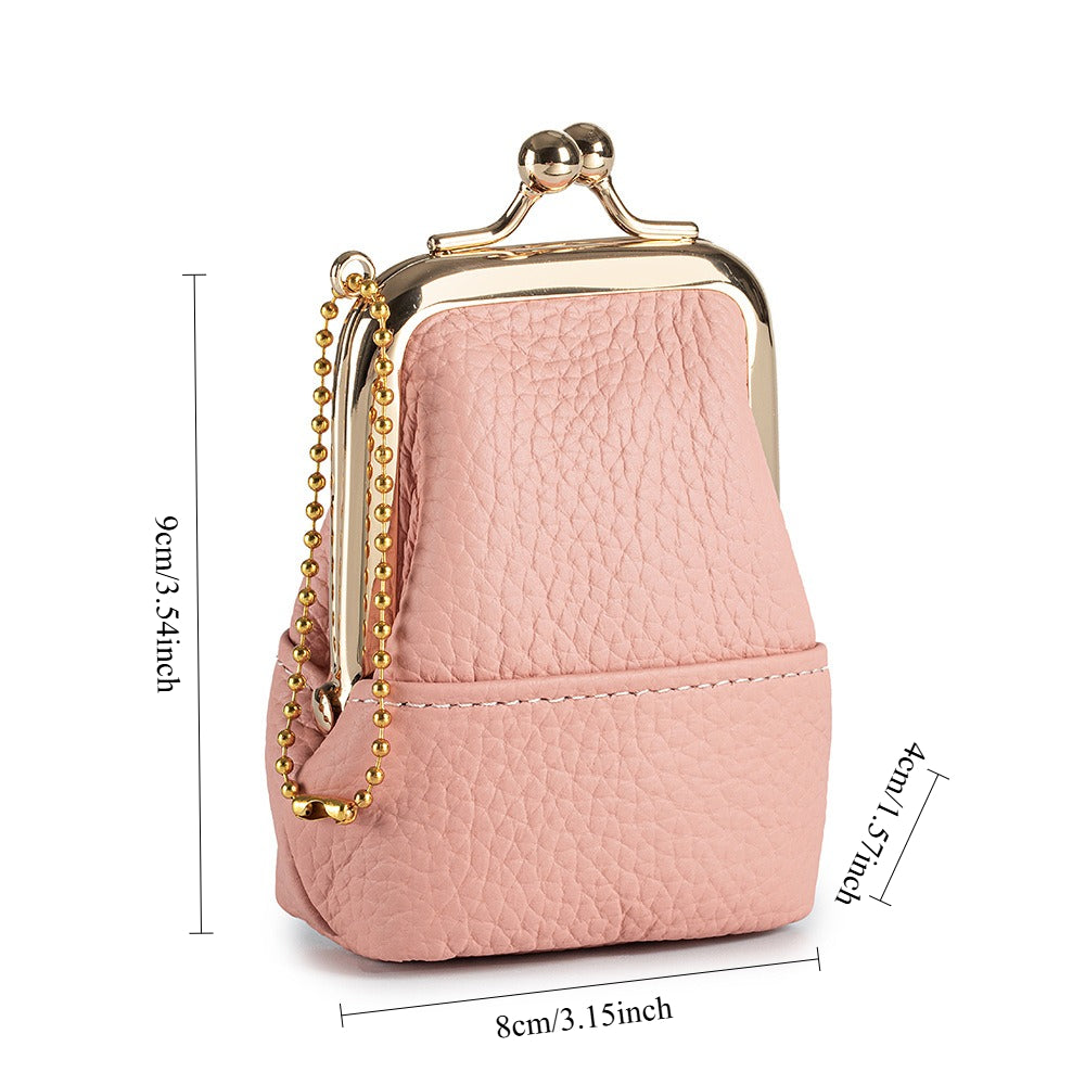 Unisex Top-Grain Leather Mini Coin Purse N6J223