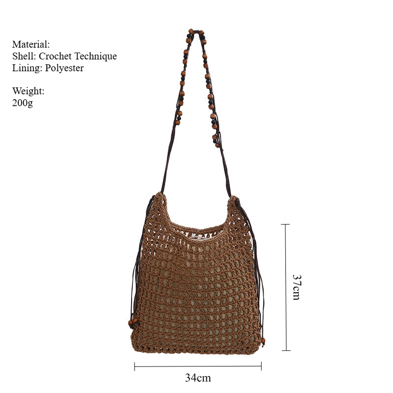 Crochet Openwork Tote Beach Ready Underarm Silhouette S5P299