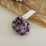 Load image into Gallery viewer, Heart Jacquard Thick Terry Scrunchie No Seam Hair Tie N6F129