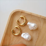 Load image into Gallery viewer, Pearl Ear Cuff Long Earring Titanium Steel Vintage N6H174