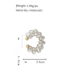 Load image into Gallery viewer, Vintage Baroque Pearl Ear Cuff Gold Plated No Piercing N6H170